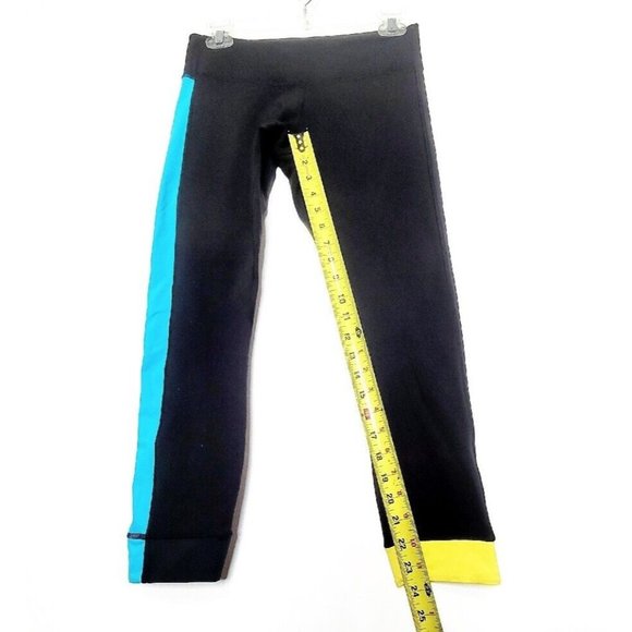 Lululemon Amped Cropped Colorblock Leggings Womens Size 6 Multicolored Fitness - Picture 8 of 9